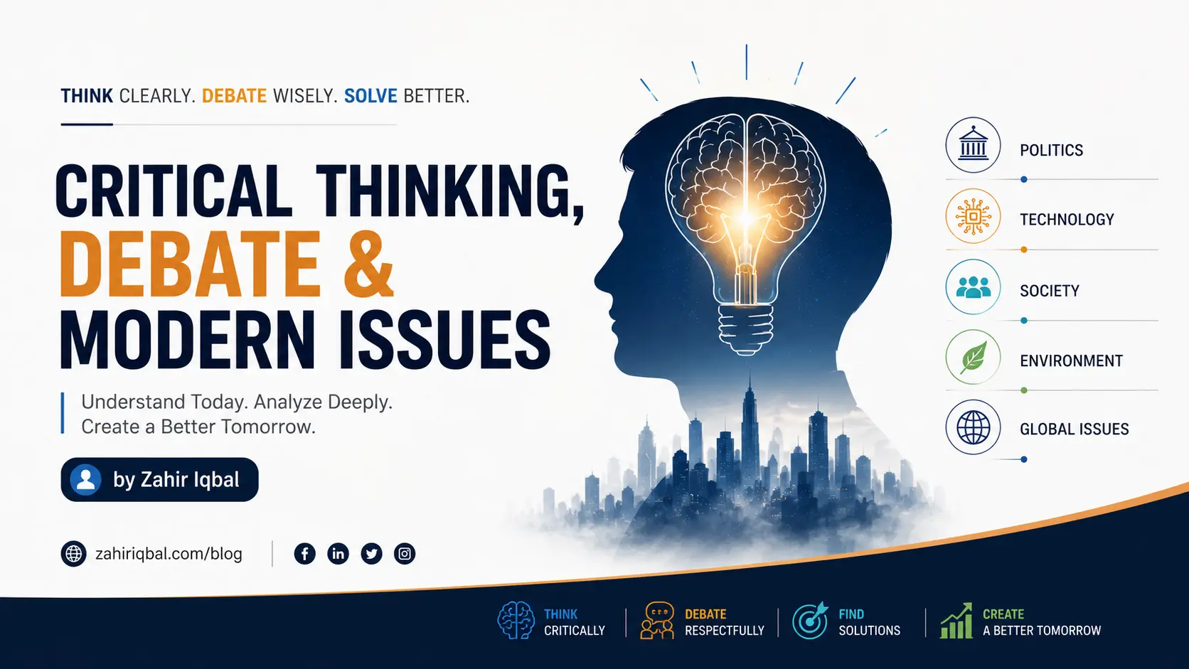 Critical Thinking, Debate & Modern Issues by Zahir Iqbal